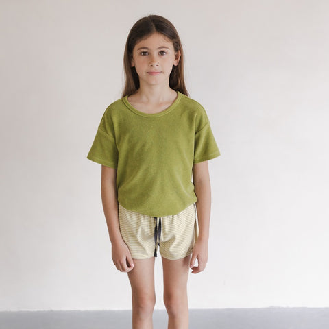 Phil&Phae（フィルアンドフェ）2025SS　Frotté oversized tee s/s  matcha  オーバーサイズTシャツ