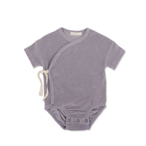 Phil&Phae（フィルアンドフェ）2025SS Frotté cross-over onesie  grey lavender ロンパース