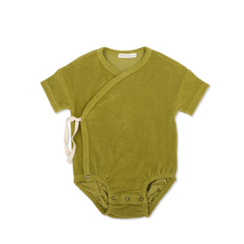 Phil&Phae（フィルアンドフェ）2025SS Frotté cross-over onesie   matcha  ロンパース