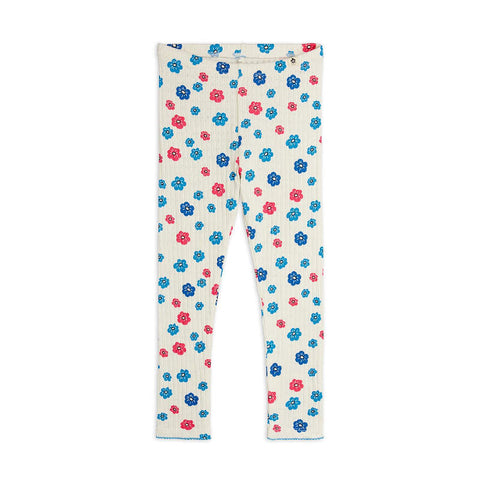 mini rodini（ミニロディーニ）Pre 2026AW Flowers aop pointelle leggings　花柄レギンスパンツ