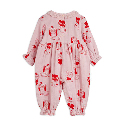 mini rodini（ミニロディーニ）Pre 2026AW  Minibabies aop woven Jumpsuit ミニベビージャンプスーツ