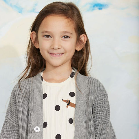 【ch2】mini rodini（ミニロディーニ） 2026AW  Rabbit  long sleeve tee　 ウサギ柄 長袖Tシャツ.