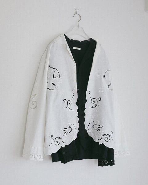 【3月下旬入荷次第お届けのご予約】anuke（アンヌーク） Cutwork Opencollar Shirts 62710419.