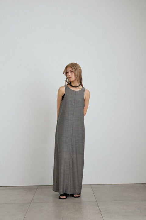 【4月下旬入荷次第お届けのご予約】anuke（アンヌーク） Woolchambray Sleeveless Onepiece 62710301.