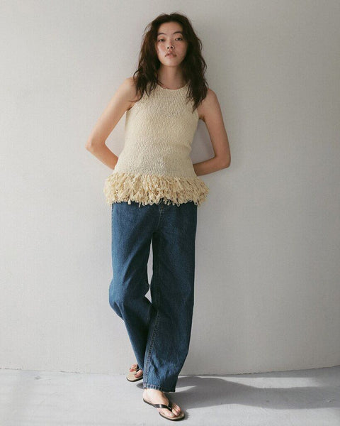 【5月中旬入荷次第お届けのご予約】anuke（アンヌーク） Americansleeve Fringe Tops 62710526.