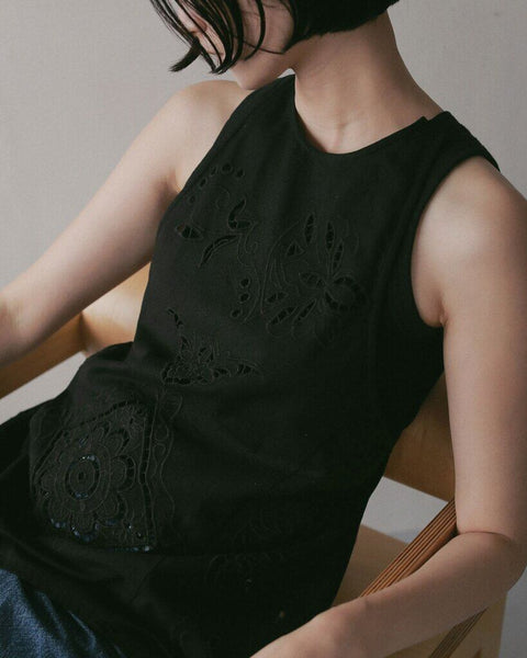 【3月下旬入荷次第お届けのご予約】anuke（アンヌーク） Cutwork Lace Apron 62710403.