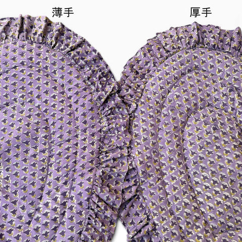 saruche（サルーチェ）Baby Play Mat Heart Frill - スモールサイズ / 厚手 - Purple Lirac リバーシブルプレイマット、ベビーマット