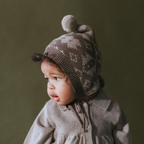 MABLI 2024AW ERYRI BONNET - MOREL/WHEAT - Baby bonnet