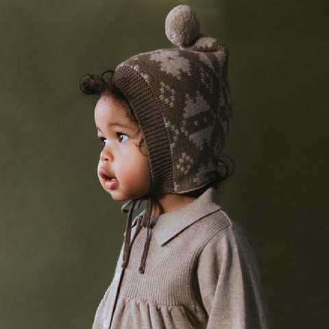 MABLI 2024AW ERYRI BONNET - MOREL/WHEAT - Baby bonnet