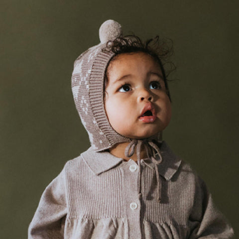 MABLI 2024AW ERYRI BONNET - MOREL/WHEAT - Baby bonnet