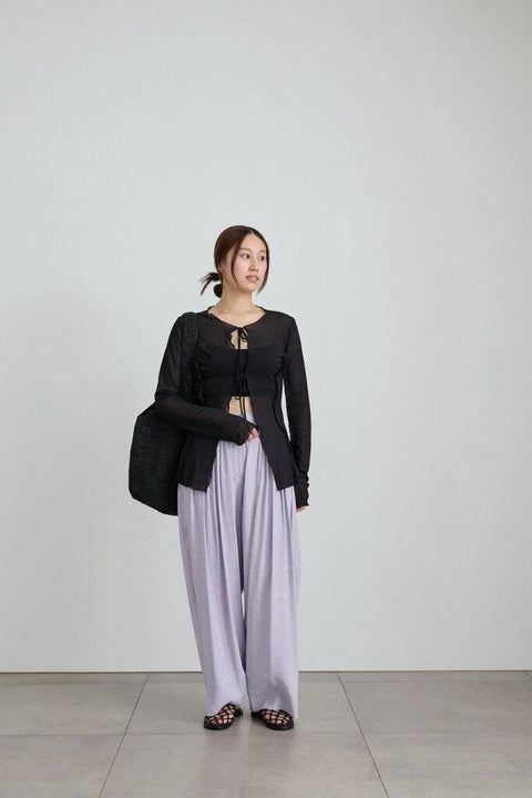 【4月中旬入荷次第お届けのご予約】anuke（アンヌーク） Sheer Tulle Cardigan 62710420.