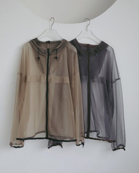 【4月上旬入荷次第お届けのご予約】anuke（アンヌーク） Tulle Zip Blouson 62710203.