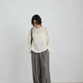 【4月下旬入荷次第お届けのご予約】anuke（アンヌーク） Woolchambray Tuck Pants 62710717.