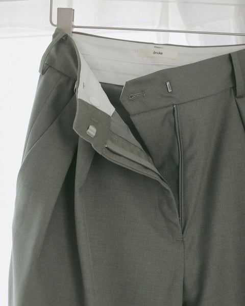 【2月中旬入荷次第お届けのご予約】anuke（アンヌーク） Twill Tuck Widepants 62710712.
