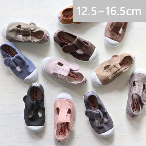 【送料無料】Cienta（シエンタ）キッズ Tストラップシューズ 靴  キャンバス スニーカー 77997 21-27サイズ (12.5-16.5cm)