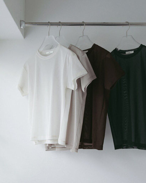 【4月中旬入荷次第お届けのご予約】anuke（アンヌーク） Sheer Tulle T-shirts 62710625.