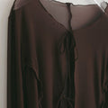 【4月中旬入荷次第お届けのご予約】anuke（アンヌーク） Sheer Tulle Cardigan 62710420.