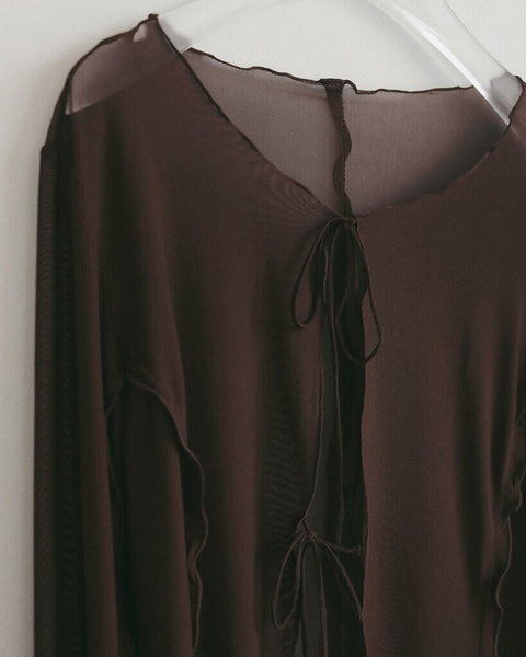 【4月中旬入荷次第お届けのご予約】anuke（アンヌーク） Sheer Tulle Cardigan 62710420.