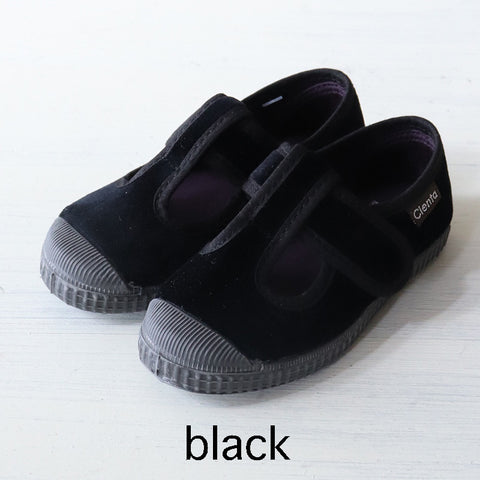 Cienta Kids T-Strap Shoes Velour Shoes (Sneakers, One Strap) 977-075 