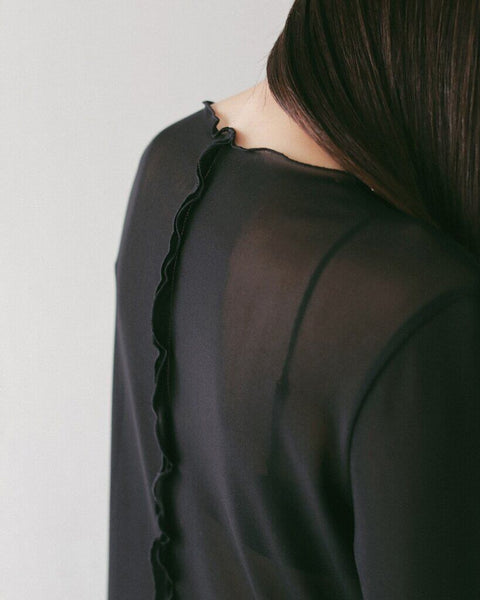 【4月中旬入荷次第お届けのご予約】anuke（アンヌーク） Sheer Tulle Cardigan 62710420.