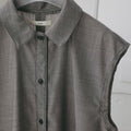 【4月下旬入荷次第お届けのご予約】anuke（アンヌーク） Woolchambray Sleeveless Shirts 62710405.