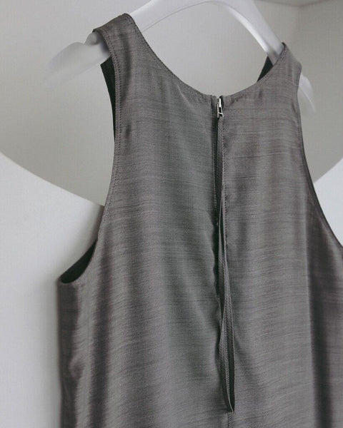 【4月下旬入荷次第お届けのご予約】anuke（アンヌーク） Woolchambray Sleeveless Onepiece 62710301.