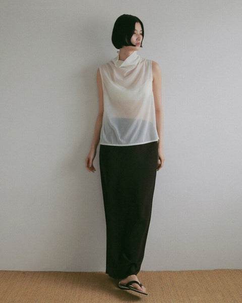 【4月下旬入荷次第お届けのご予約】anuke（アンヌーク） Sleeveless Chiffon Tops 62710624.