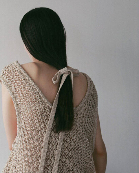 【4月下旬入荷次第お届けのご予約】anuke（アンヌーク） Paperyarn Knit Vest 62710510.