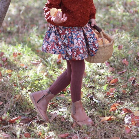 【25AW新カラー】collegien（コレジアン）Louise  Ribbed Tights    キッズ  リブタイツ     【5990】