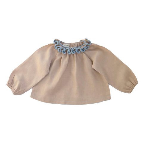 Kalinka Kids（カリンカキッズ）2024AW Liana Shirt - Cloud - リネントップス