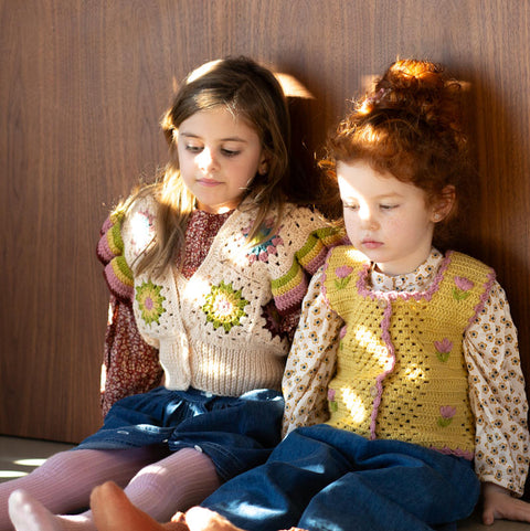 Kalinka Kids（カリンカキッズ）2024AW Neda Vest - Cloud - ニットベスト