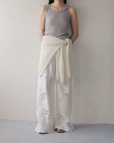 【3月下旬入荷次第お届けのご予約】anuke（アンヌーク） Cutwork Lace Pants 62710707.