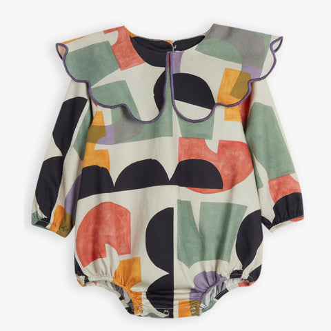 WOLF&RITA（ウルフアンドリタ） 2025AW ERCILIA GEOMETRIE jumpsuit 襟付きジャンプスーツ、ロンパース