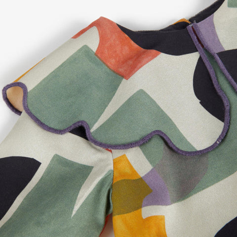 WOLF&RITA（ウルフアンドリタ） 2025AW ERCILIA GEOMETRIE jumpsuit 襟付きジャンプスーツ、ロンパース