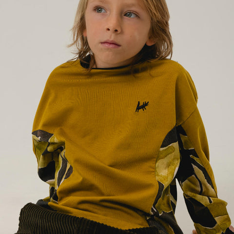 WOLF&RITA（ウルフアンドリタ） 2025AW JOAQUIM T-SHIRT -olive- サイド切替プルオーバー