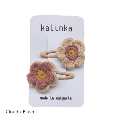 Kalinka Kids（カリンカキッズ）2024AW Flower Clip Set  フラワークリップセット、ヘアアクセ