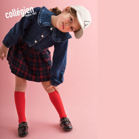 [Back in stock] Collegien La Haute - Ribbed Knee-high Socks Kids Ribbed Knee-high [2950]