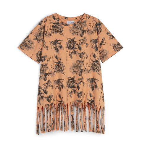 WOLF&amp;RITA 2023SS BIANCA TOP Fringe Top FLOWERS PEACH