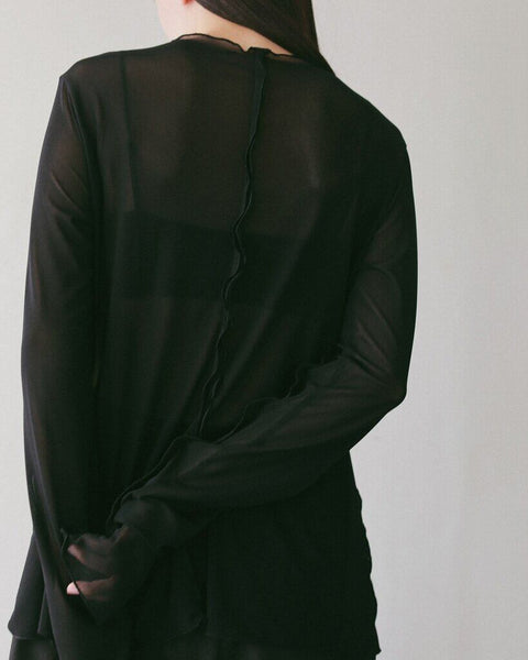 【4月中旬入荷次第お届けのご予約】anuke（アンヌーク） Sheer Tulle Cardigan 62710420.