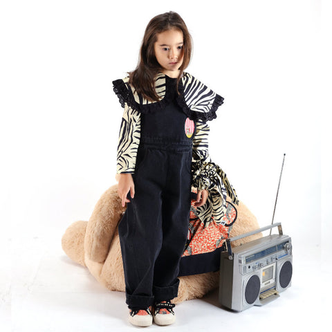 WOLF&RITA（ウルフアンドリタ） 2023AW FLORBELA dungarees ダンガリーオーバーオール DENIM BLACK