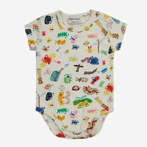 【drop2】BOBO CHOSES / ボボショーズ 2024SS baby Funny Insects all over body 半袖ロンパース