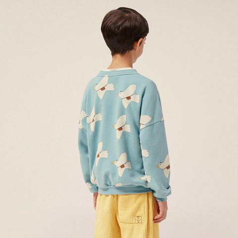 The Campamento（カンパメント） 2024AW PIGEONS ALLOVER OVERSIZED KIDS SWEATSHIRT　キッズスウェットシャツ