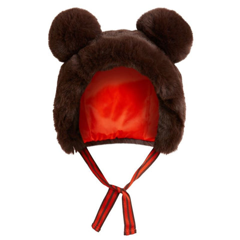 [Ch2] mini rodini 2024AW FAUX FUR EAR HAT Fur hat with ears (hat)