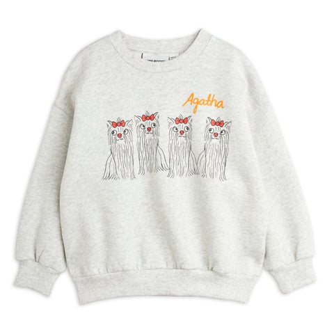 【Ch2】mini rodini（ミニロディーニ） 2024AW AGATHA DOGS SP SWEATSHIRT　アガサドッグス スウェットシャツ