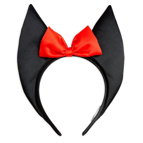 【Ch2】mini rodini（ミニロディーニ） 2024AW BAT EARS SATIN HEADBAND コウモリ耳サテンヘッドバンド.