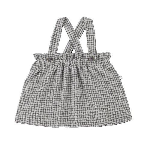 1 + in the family（ワンモアインザファミリー） 2024AW  MATILDA skirt w/straps 　grey　ストラップ付きスカート　グレー