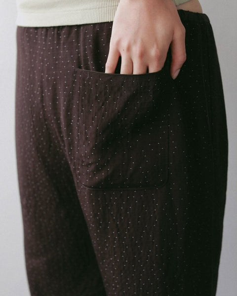 【4月下旬入荷次第お届けのご予約】anuke（アンヌーク） Dot jacquard Rough Pants 62710716.