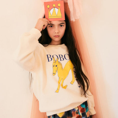 BOBO CHOSES（ボボショーズ）2024AW Wonder Horse sweatshirt キッズスウェットシャツ