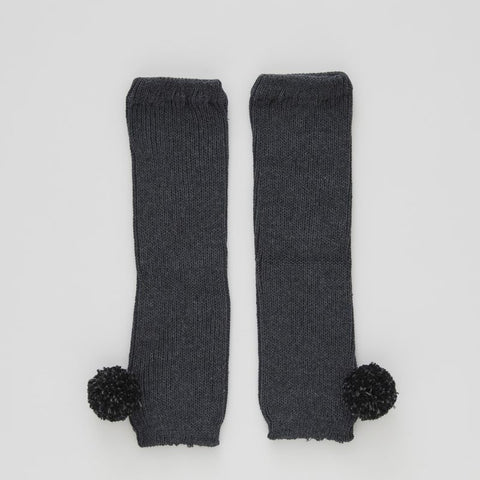 elfinFolk（エルフィンフォルク）2024AW  Ponpon Leg warmer　gray　ポンポン レッグウォーマ