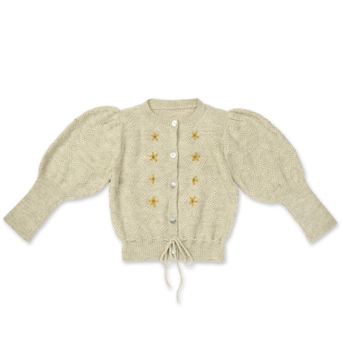 Lali Kids 2024AW MOSS CARDIGAN - BISCUIT Cardigan